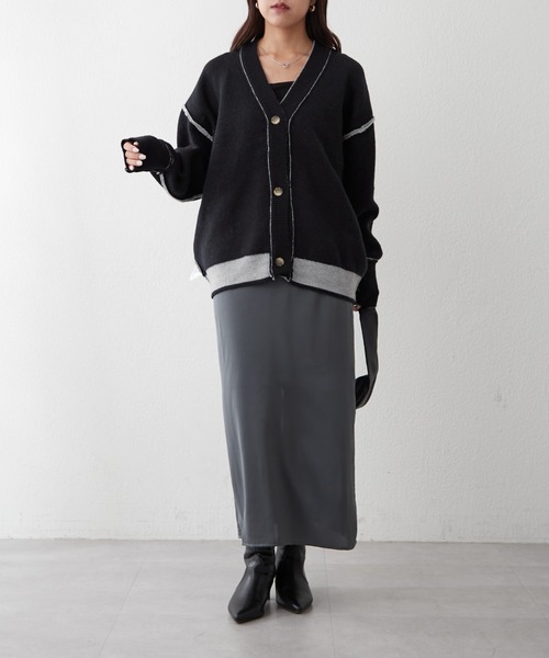 continuer de NICE CLAUP(コンティニューデナイスクラップ)の「バイカラーリバーシブルカーデ(カーディガン/ボレロ・レディース・グレー/ブルー/グリーン/ブラウン/ベージュ・FREE)」の16枚目の写真