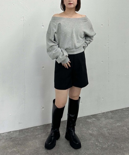 archives（アルシーヴ）の「ベルト付きＴＲショートパンツ（その他パンツ・レディース・アイボリー/ブラック/モカ・MEDIUM）」の12枚目の写真