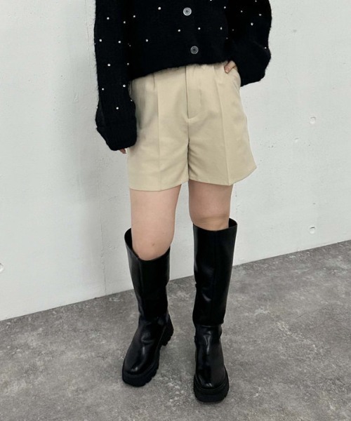 archives（アルシーヴ）の「ベルト付きＴＲショートパンツ（その他パンツ・レディース・アイボリー/ブラック/モカ・MEDIUM）」の14枚目の写真