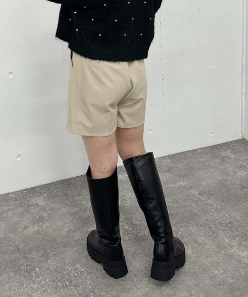 archives（アルシーヴ）の「ベルト付きＴＲショートパンツ（その他パンツ・レディース・アイボリー/ブラック/モカ・MEDIUM）」の16枚目の写真