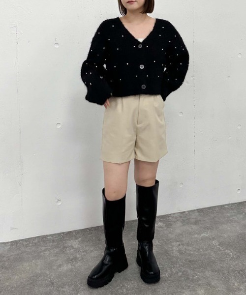 archives（アルシーヴ）の「ベルト付きＴＲショートパンツ（その他パンツ・レディース・アイボリー/ブラック/モカ・MEDIUM）」の17枚目の写真