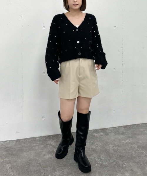 archives（アルシーヴ）の「ベルト付きＴＲショートパンツ（その他パンツ・レディース・アイボリー/ブラック/モカ・MEDIUM）」の18枚目の写真
