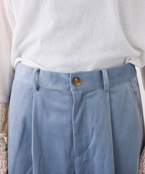 CIAOPANIC TYPY(チャオパニックティピー)の「きれいめ細コーデュロイワイドタックパンツ(その他パンツ・レディース・ライトグレー/サックスブルー/ブラック・MEDIUM/SMALL)」の15枚目の写真