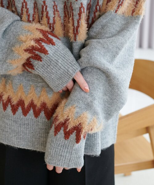 セール】【WEB限定】求心柄プルオーバー（ニット/セーター）｜DISCOAT