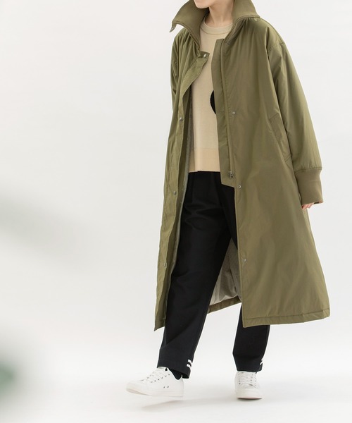 【セール】リブ衿ロングコート（その他アウター）｜nop de nod（ノップドゥノッド）