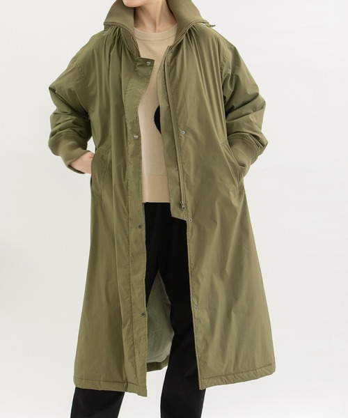 【セール】リブ衿ロングコート（その他アウター）｜nop de nod（ノップドゥノッド）