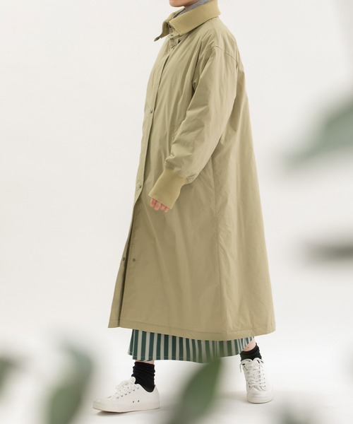 【セール】リブ衿ロングコート（その他アウター）｜nop de nod（ノップドゥノッド）