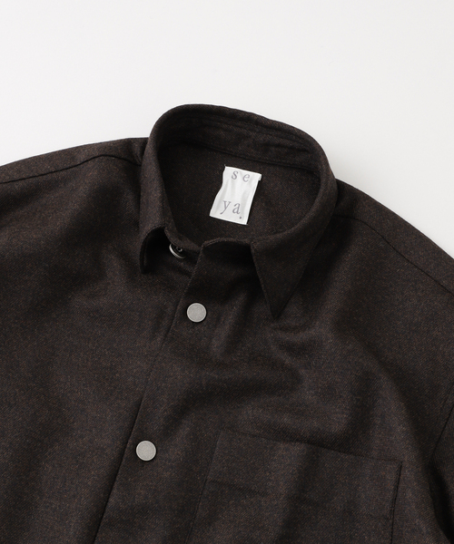 セール】seya. (セヤ) ETERNAL SHIRT FINE GRAINED TWEED SG01001F107
