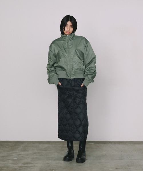 KIFFE（キッフェ）の「KIFFE/キッフェ MILITARY STAND COLLAR JACKET ミリタリースタンドカラージャケット（ミリタリージャケット・レディース・オリーブ/ブラック・FREE）」の17枚目の写真