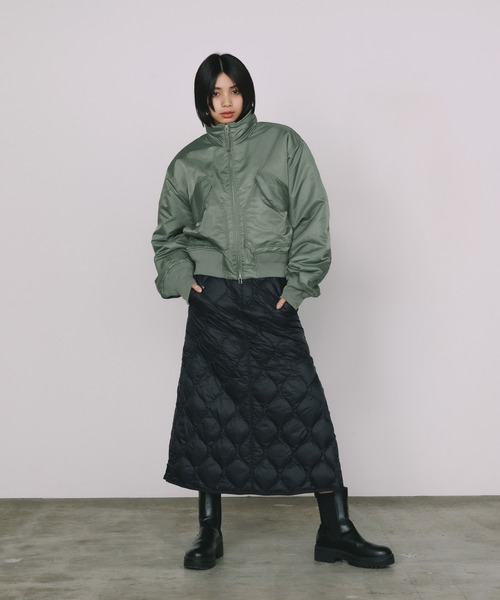 KIFFE（キッフェ）の「KIFFE/キッフェ MILITARY STAND COLLAR JACKET ミリタリースタンドカラージャケット（ミリタリージャケット・レディース・オリーブ/ブラック・FREE）」の18枚目の写真