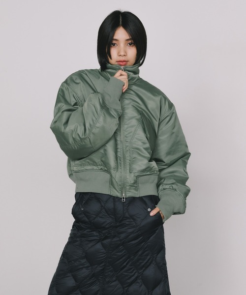 KIFFE（キッフェ）の「KIFFE/キッフェ MILITARY STAND COLLAR JACKET ミリタリースタンドカラージャケット（ミリタリージャケット・レディース・オリーブ/ブラック・FREE）」の13枚目の写真