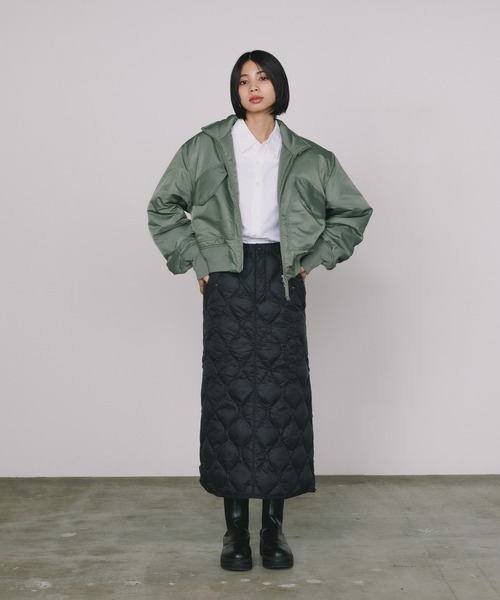 KIFFE（キッフェ）の「KIFFE/キッフェ MILITARY STAND COLLAR JACKET ミリタリースタンドカラージャケット（ミリタリージャケット・レディース・オリーブ/ブラック・FREE）」の19枚目の写真