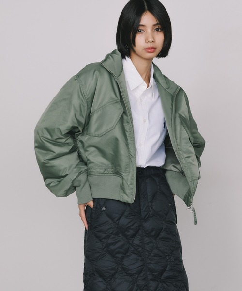 KIFFE（キッフェ）の「KIFFE/キッフェ MILITARY STAND COLLAR JACKET ミリタリースタンドカラージャケット（ミリタリージャケット・レディース・オリーブ/ブラック・FREE）」の15枚目の写真
