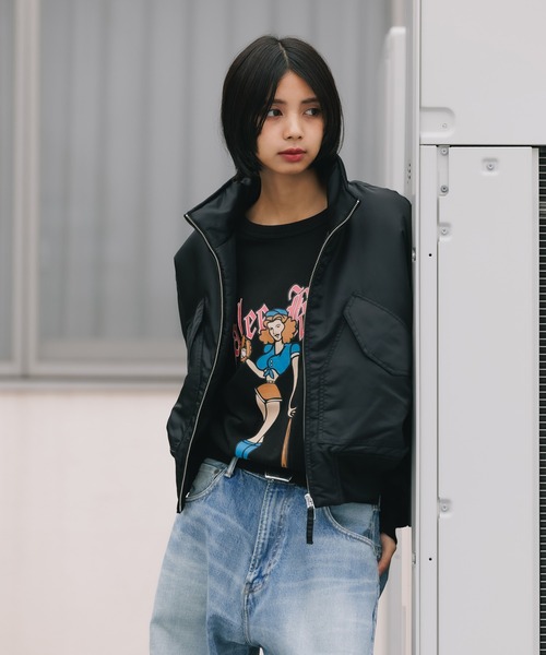 KIFFE（キッフェ）の「KIFFE/キッフェ MILITARY STAND COLLAR JACKET ミリタリースタンドカラージャケット（ミリタリージャケット・レディース・オリーブ/ブラック・FREE）」の6枚目の写真