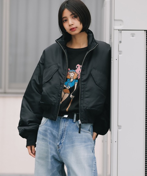KIFFE（キッフェ）の「KIFFE/キッフェ MILITARY STAND COLLAR JACKET ミリタリースタンドカラージャケット（ミリタリージャケット・レディース・オリーブ/ブラック・FREE）」の7枚目の写真