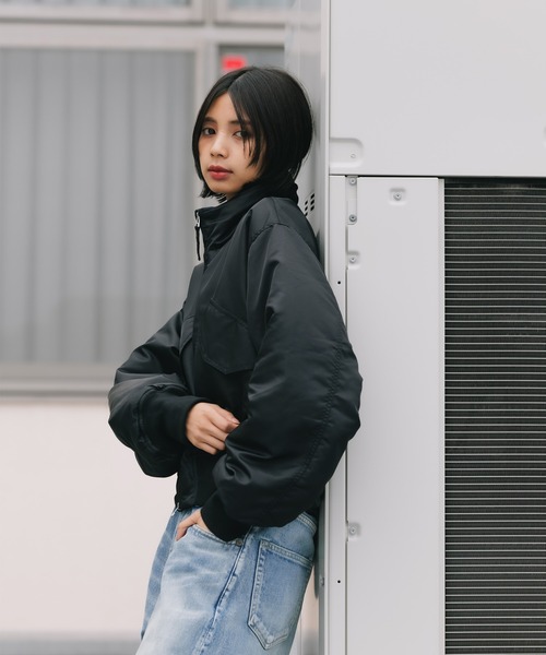 KIFFE（キッフェ）の「KIFFE/キッフェ MILITARY STAND COLLAR JACKET ミリタリースタンドカラージャケット（ミリタリージャケット・レディース・オリーブ/ブラック・FREE）」の5枚目の写真