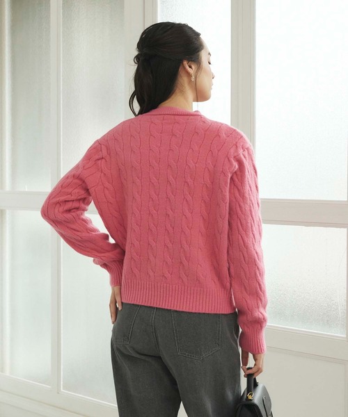 美品✨ケーブルニット コットン カーディガン SPADE カーディガン 「SPADE-creative expression-」5ゲージ ケーブル