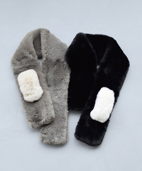 バイカラーファーティペット（マフラー）｜utatane（ウタタネ