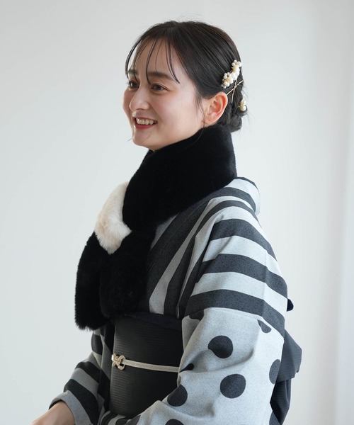 DRIS VAN NOTEN ファー ティペット マフラー レッド系 DRIS VAN NOTEN ファー ティペット マフラー レッド系 DRIS VAN