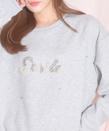 【ZOZO限定】パール×ビジューロゴスウェット