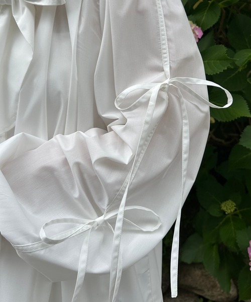 Alley Tokyo（アリートーキョー）の「プリーツミニボウタイワンピ（ワンピース・レディース・サックスブルー/オフホワイト/ベージュ/ホワイト/ブルー・FREE）」の11枚目の写真