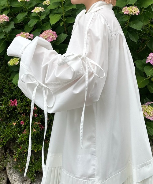 Alley Tokyo（アリートーキョー）の「プリーツミニボウタイワンピ（ワンピース・レディース・サックスブルー/オフホワイト/ベージュ/ホワイト/ブルー・FREE）」の13枚目の写真