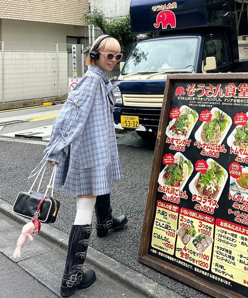 プリーツミニボウタイワンピ（ワンピース）｜Alley Tokyo