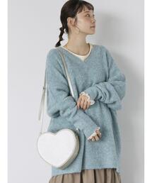 ehka sopo | メランジVネックニットワンピース(ワンピース)