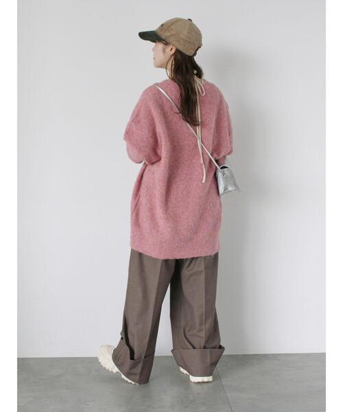 ehka sopo（エヘカソポ）の「メランジVネックニットワンピース（ワンピース・レディース・ピンク/サックスブルー/グリーン/グレー・F）」の14枚目の写真