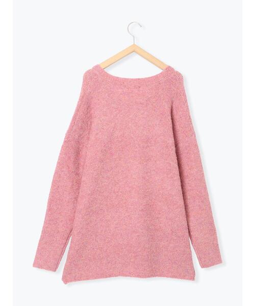 ehka sopo（エヘカソポ）の「メランジVネックニットワンピース（ワンピース・レディース・ピンク/サックスブルー/グリーン/グレー・F）」の19枚目の写真