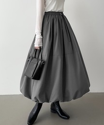 ふんわりボリューム バルーンスカート ロング スカート バルーン ウエストゴム 春服 秋服