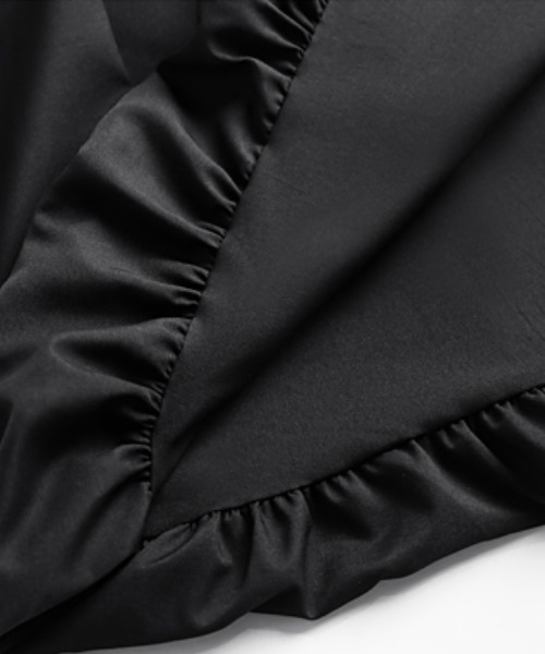 COCOMOMO(ココモモ)の「ふんわり ボリューム バルーンスカート ロング丈(スカート・レディース・グリーン/ダークグレー/ブラック・M/L)」の6枚目の写真