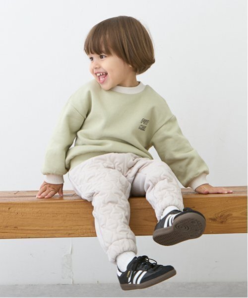 petit main(プティマイン)の「【GOODPRICE】配色裏起毛トレーナー(スウェット・キッズ・ブルー/ダークブラウン/ライトグリーン/ホワイト系その他・80cm/90cm/100cm/110cm/120cm/130cm)」の9枚目の写真