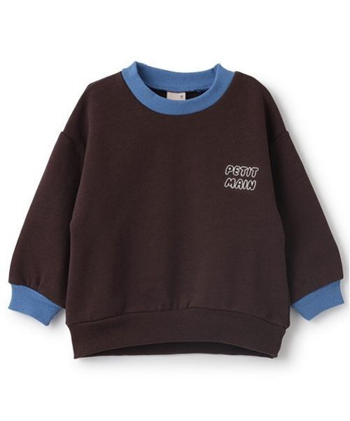 petit main(プティマイン)の「【GOODPRICE】配色裏起毛トレーナー(スウェット・キッズ・ブルー/ダークブラウン/ライトグリーン/ホワイト系その他・80cm/90cm/100cm/110cm/120cm/130cm)」の11枚目の写真