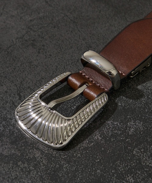 Lee（リー）の「【Lee】レザーウエスタンベルト（ベルト・メンズ・ブラック/ダークブラウン・FREE）」の6枚目の写真