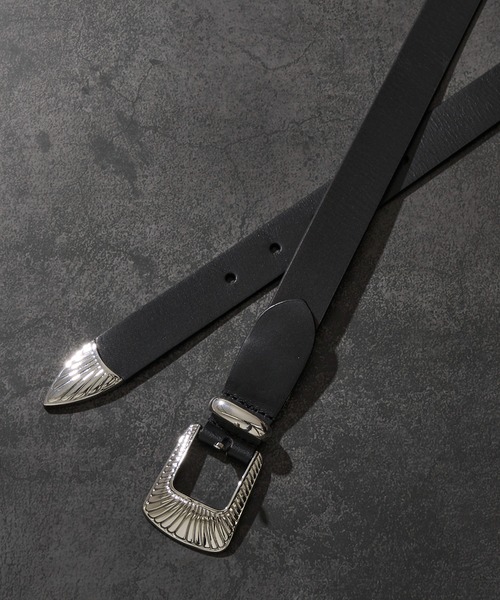 Lee（リー）の「【Lee】レザーウエスタンベルト（ベルト・メンズ・ブラック/ダークブラウン・FREE）」の3枚目の写真