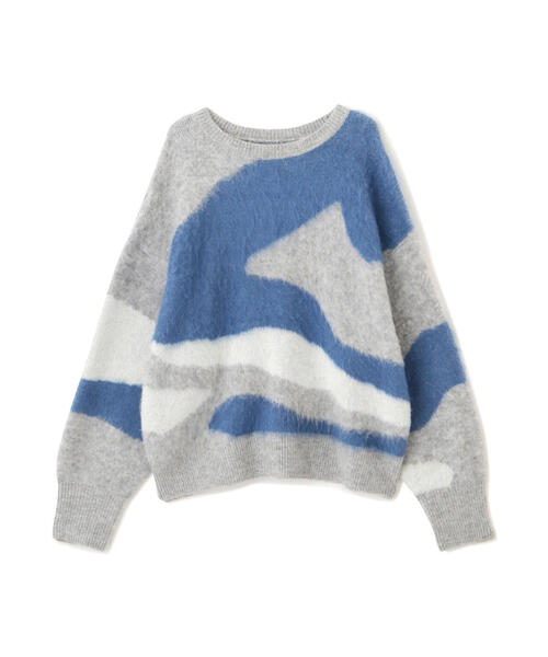 FREE'S MART(フリーズマート)の「◇起毛ニュアンス柄ニット(ニット/セーター・レディース・ホワイト/グレー/ブラウン・FREE)」の4枚目の写真