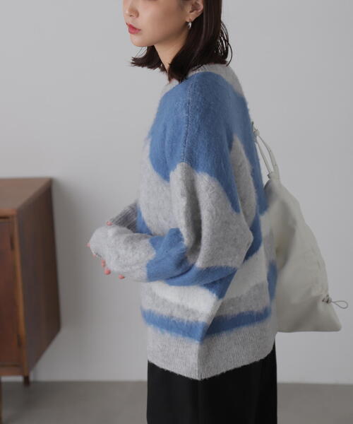 FREE'S MART(フリーズマート)の「◇起毛ニュアンス柄ニット(ニット/セーター・レディース・ホワイト/グレー/ブラウン・FREE)」の6枚目の写真