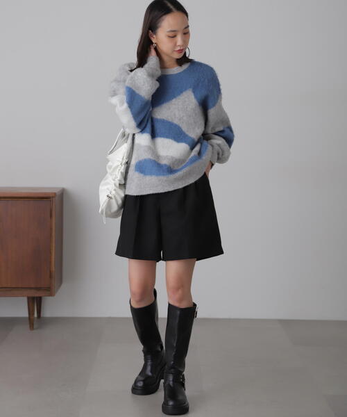 FREE'S MART(フリーズマート)の「◇起毛ニュアンス柄ニット(ニット/セーター・レディース・ホワイト/グレー/ブラウン・FREE)」の10枚目の写真