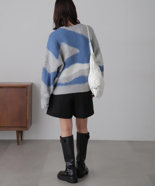 FREE'S MART(フリーズマート)の「◇起毛ニュアンス柄ニット(ニット/セーター・レディース・ホワイト/グレー/ブラウン・FREE)」の12枚目の写真