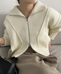 CAPRICIEUX LE'MAGE | リンキングZIPニット(カーディガン/ボレロ)