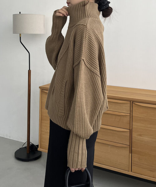 CAPRICIEUX LE'MAGE（カプリシューレマージュ）の「リンキングZIPニット（カーディガン/ボレロ・レディース・オフホワイト/ブラック/ベージュ・FREE）」の9枚目の写真