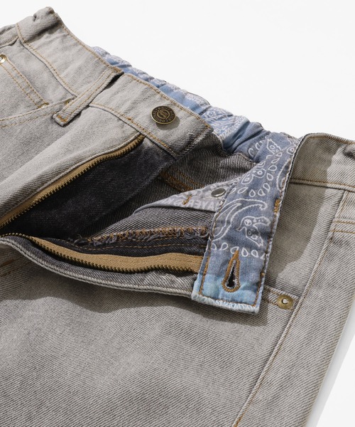 KRIFF MAYER Lady's Collection（クリフメイヤーレディースコレクション）の「グラデーション バレルレッグ カーブパンツ（デニムパンツ・レディース・ライトブルー/ブラック/ダークブルー・LARGE/MEDIUM）」の20枚目の写真