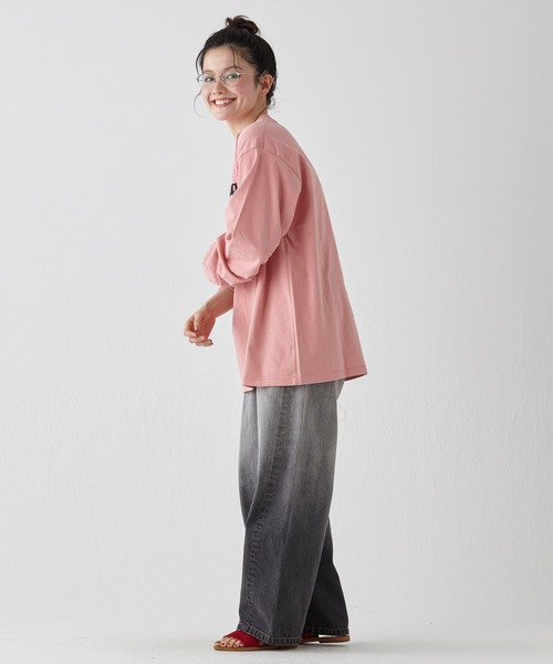 KRIFF MAYER Lady's Collection（クリフメイヤーレディースコレクション）の「グラデーション バレルレッグ カーブパンツ（デニムパンツ・レディース・ライトブルー/ブラック/ダークブルー・LARGE/MEDIUM）」の8枚目の写真