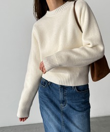 CANAL JEAN | El mar　切り替えコンパクトクルーニット(ニット/セーター)