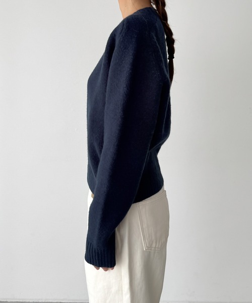 CANAL JEAN（キャナルジーン）の「El mar　切り替えコンパクトクルーニット（ニット/セーター・レディース・ネイビー/イエロー/ピンク/グレー/オフホワイト/サックスブルー・ONE SIZE）」の14枚目の写真