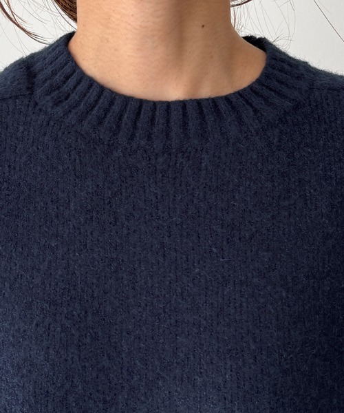 CANAL JEAN（キャナルジーン）の「El mar　切り替えコンパクトクルーニット（ニット/セーター・レディース・ネイビー/イエロー/ピンク/グレー/オフホワイト/サックスブルー・ONE SIZE）」の16枚目の写真