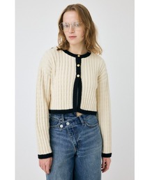 MOUSSY | BI COLOR ニットカーディガン(カーディガン/ボレロ)