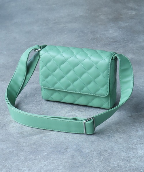 welise(ウェライズ)の「【welise/ウェライズ】アーティフィシャルスキン オールキルティング ショルダーバッグ/合成皮革(ショルダーバッグ・メンズ・ブラック/ホワイト/ライトグリーン・FREE)」の7枚目の写真