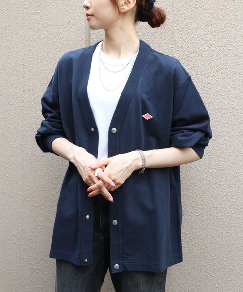 DANTON（ダントン）の「DANTON/ダントン　 Vネックカーディガン　V-NECK CARDIGAN　DT-C0406 CIN（カーディガン/ボレロ・レディース・チャコールグレー/ナチュラル/トップグレー/ネイビー・38/40/42）」の4枚目の写真